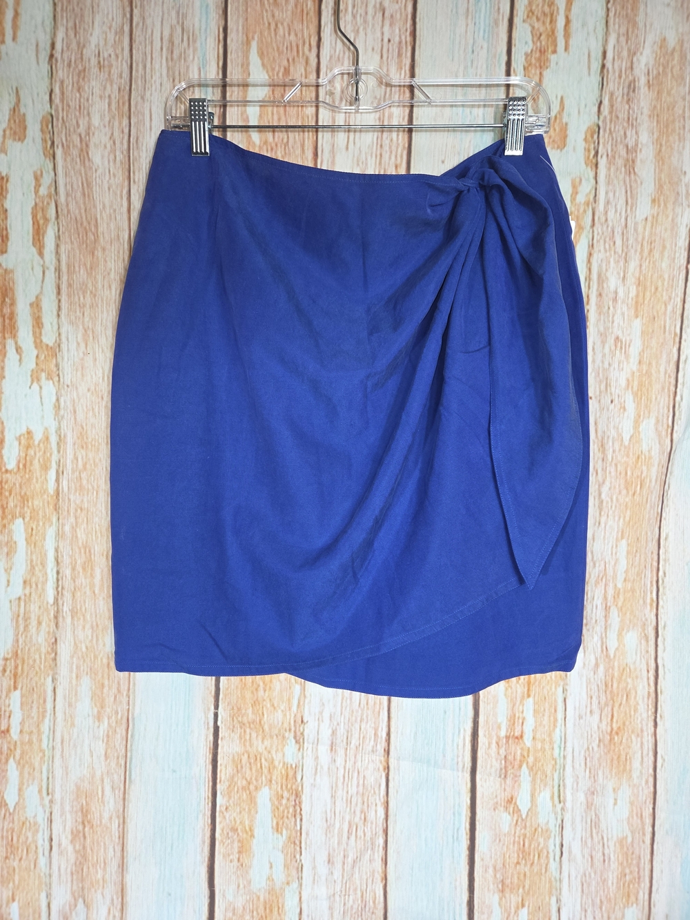 Vintage MM By Krizia Classic Blue Tie Wrap Skirt Sarong. Silk/cotton. Size 14
